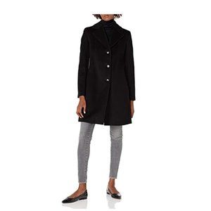 NWT Calvin Klein Women's Single Breast Cashmere Blend Coat Size 4 $325 X342
